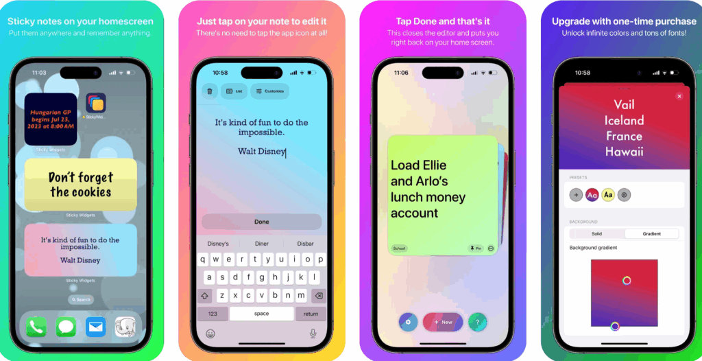 Sticky Widgets