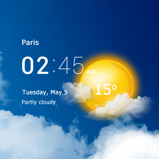 Transparent clock and weather APK