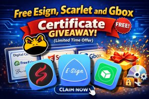 1 Year Certificates Giveaway for All iOS IPA Installer