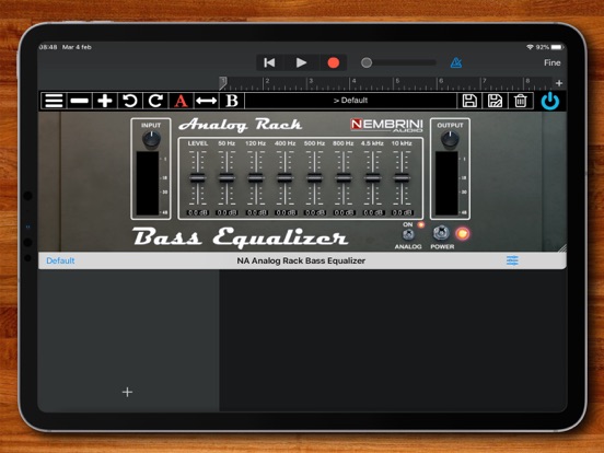 Analog Rack Bass Equalizer screenshot