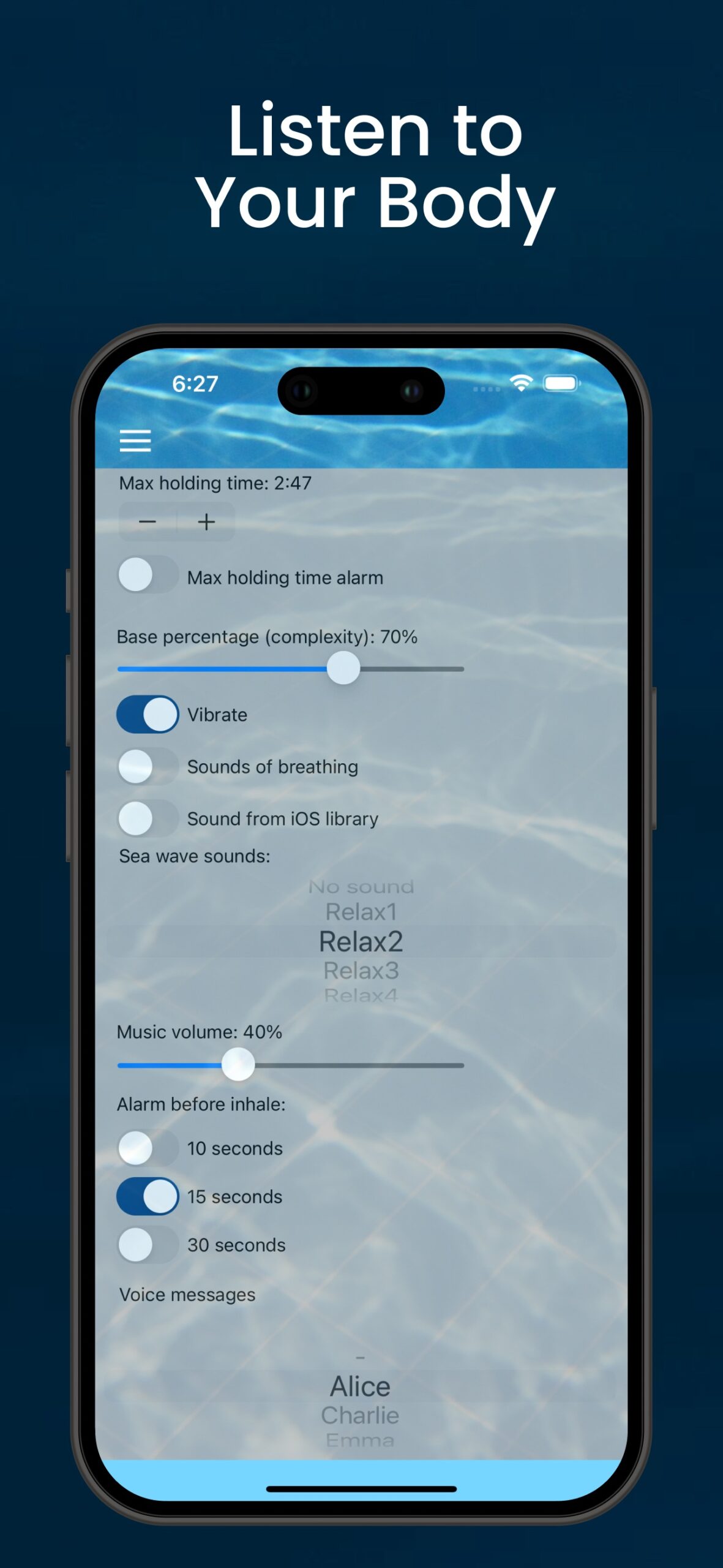 Apnea Tables Freediving Coach screenshot 4