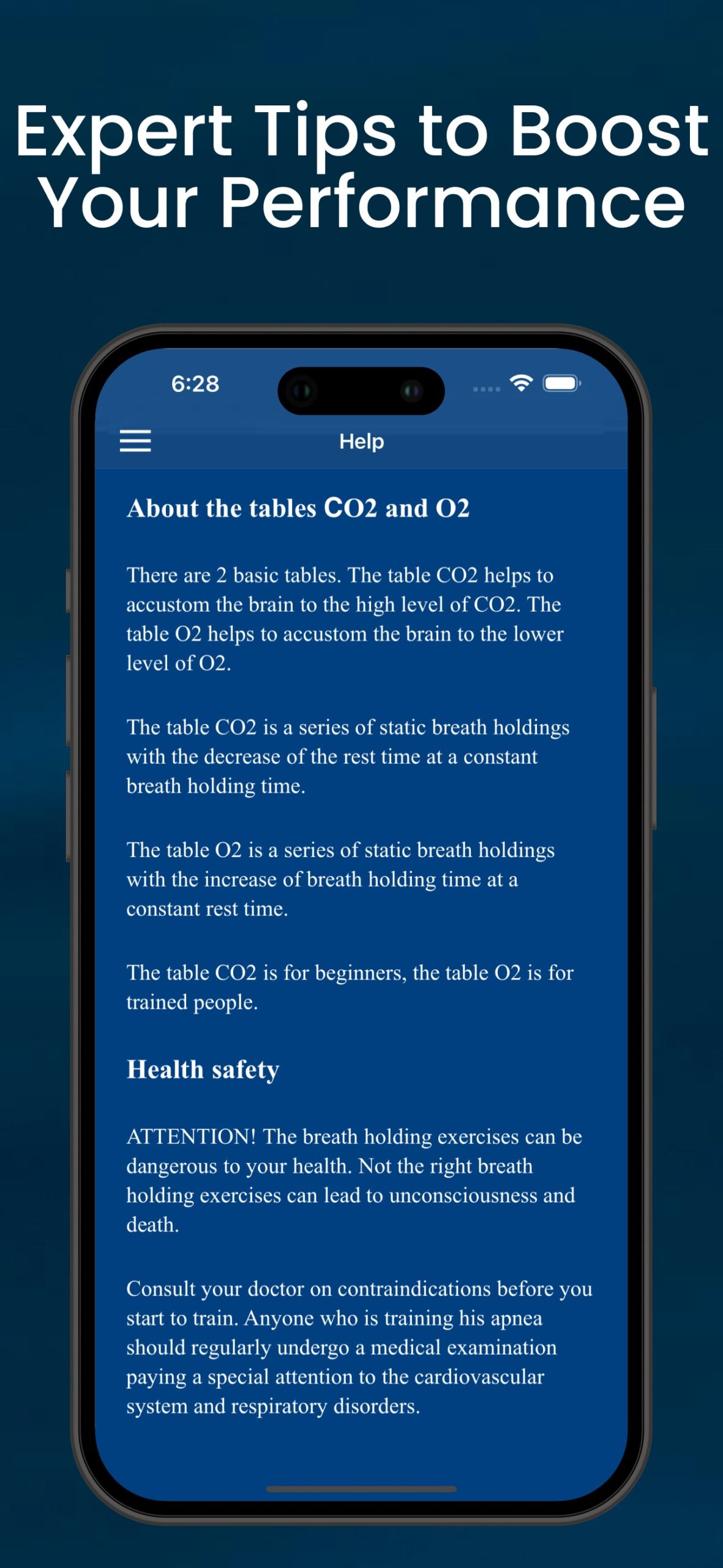 Apnea Tables Freediving Coach screenshot 9