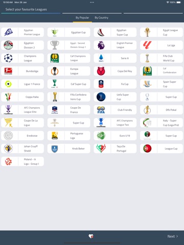 mobiSCORE Today Match Table screenshot