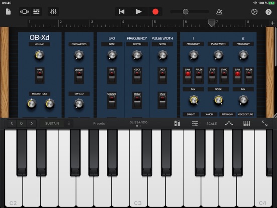 OB-Xd AUv3 Synth screenshot